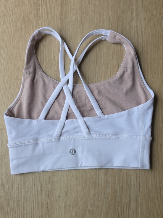 lululemon athletica Other - lululemon athletica White & Blush Strappy Crossback Sports Bra